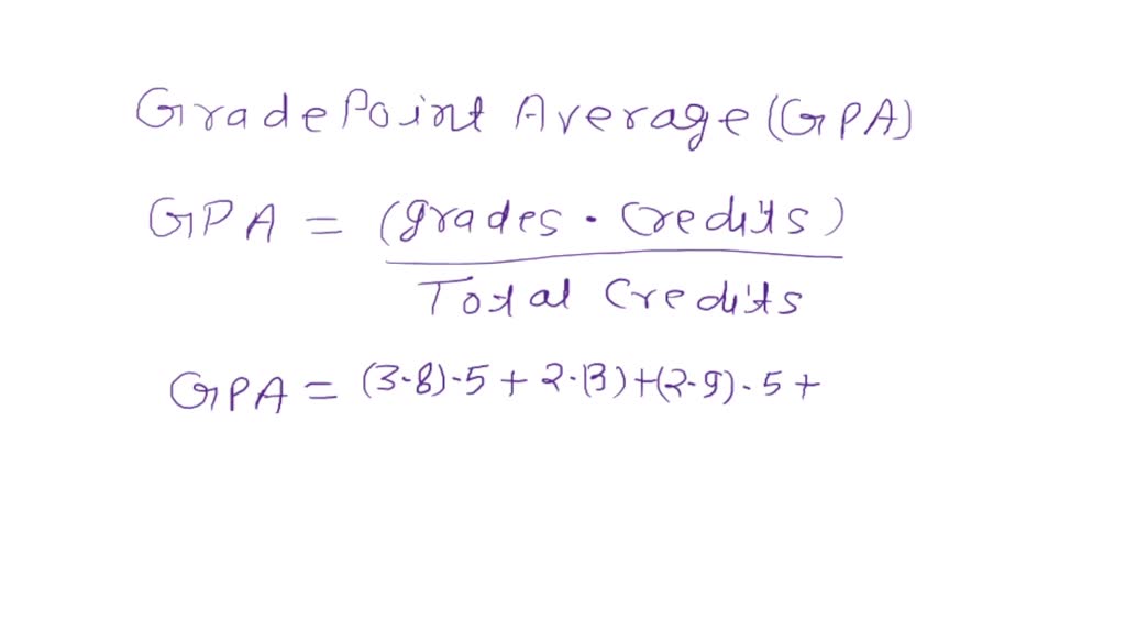 SOLVED: To Compute Students Grade Point Average (GPA) For Term, The ...