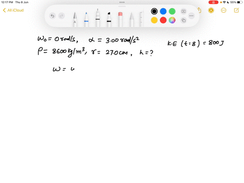 you-are-designing-a-rotating-metal-flywheel-that-will-be-used-to-store-energy-the-flywheel-is-to-be-a-uniform-disk-with-radius-270-cm-starting-from-rest-at-t-0-the-flywheel-rotates-with-cons-86104