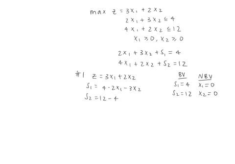 use-the-simplex-method-to-solve-the-linear-programming-problem-maximize-z-3x1-2x2-subject-to-2x1-3x2-4x1-2x2-12-with-x1-2-0x2-2-0-0a-maximum-is-4-when-x1-0x2-2-0-b-maximum-is-6-when-x1-2x2-0-23087