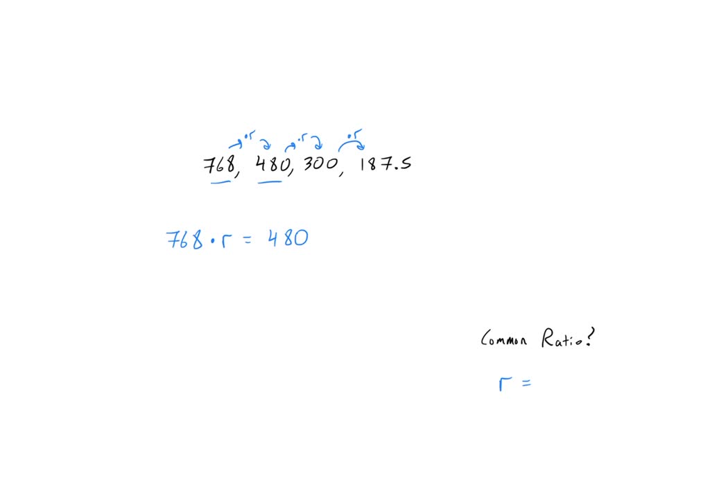 what is the common ratio for geometric sequence below written as a 