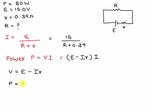 a-resistor-with-resistance-r-is-connected-to-a-battery-that-has-emf-150-v-and-internal-resistance-r-039-for-what-two-values-of-r-will-the-power-dissipated-in-the-resistor-be-800-w-49424