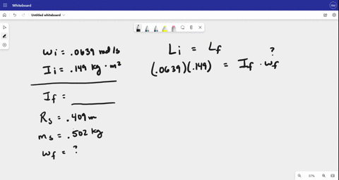 a-solid-disk-rotates-in-the-horizontal-plane-at-an-angular-velocity-of-00639-rads-with-respect-to-an-axis-perpendicular-to-the-disk-at-its-center-the-moment-of-inertia-of-the-disk-is-0149-kg-33357