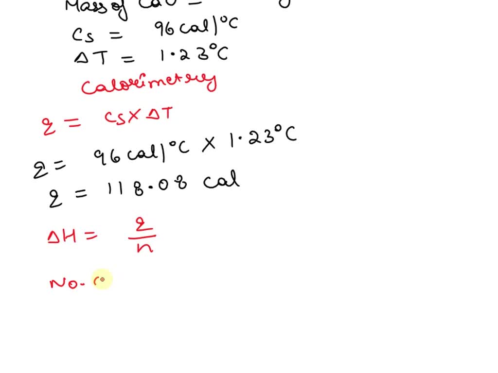 SOLVED A reaction of 0.25 grams of CaO(s) with excess HCl(aq) results
