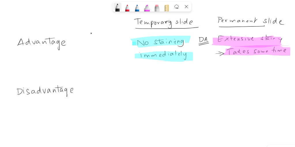 SOLVED give the disadvantages and advantages of temporary slide