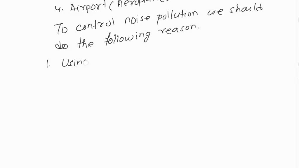 SOLVED identify the sources of noise pollution in your locality