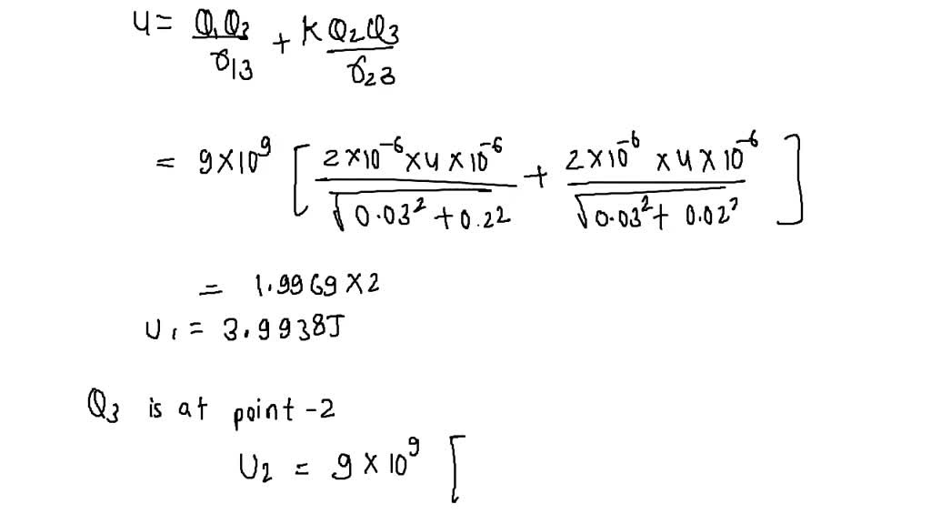 Solved Consider two charges q1=−43e and q2=20e at positions