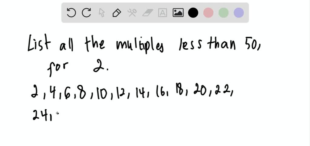 list the multiples of six that are less than twenty