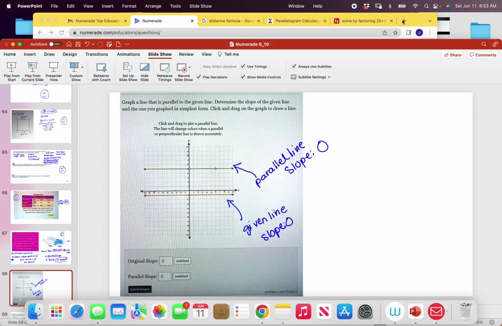 Parallel Slope Graph Solved SOLVED: Graph a line that is parallel to the given line. Determine the ...