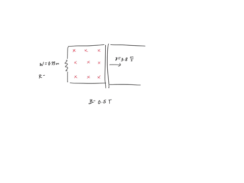a-uniform-magnetic-field-b-050-t-points-into-the-page-k-direction-two-parallel-bars-are-separated-by-a-distance-w-033-meters-and-connected-by-a-wire-with-resistance-r-12-ohms_-all-bars-are-a-88805