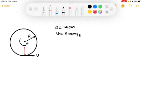 a-ferris-wheel-with-radius-140-m-is-turning-about-a-horizontal-axis-through-its-center-the-linear-speed-of-a-passenger-on-the-rim-is-constant-and-equal-to-800-ms-a-what-are-the-magnitude-and-63484