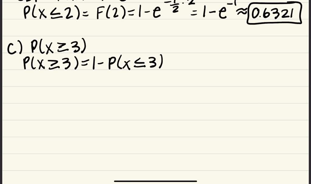 SOLVED: Consider The Following Exponential Probability Density Function ...