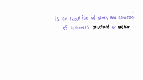 identify-whether-the-following-items-are-structured-or-unstructured-data-an-excel-file-with-the-names-and-addresses-of-customers-a-structured-b-unstructured
