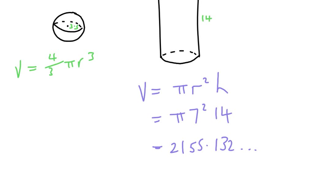 A solid cylinder of radius 7 cm and height 14 cm is melted and recast ...