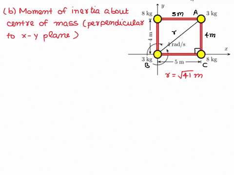 8-kg-3-kg-4rads-3-kg-8-kg-5-m-if-the-system-rotates-in-the-xy-plane-about-the-z-axis-origin-o-with-an-angular-speed-of-4-rads-calculate-the-moment-of-inertia-of-the-system-about-the-z-axis-a-05275