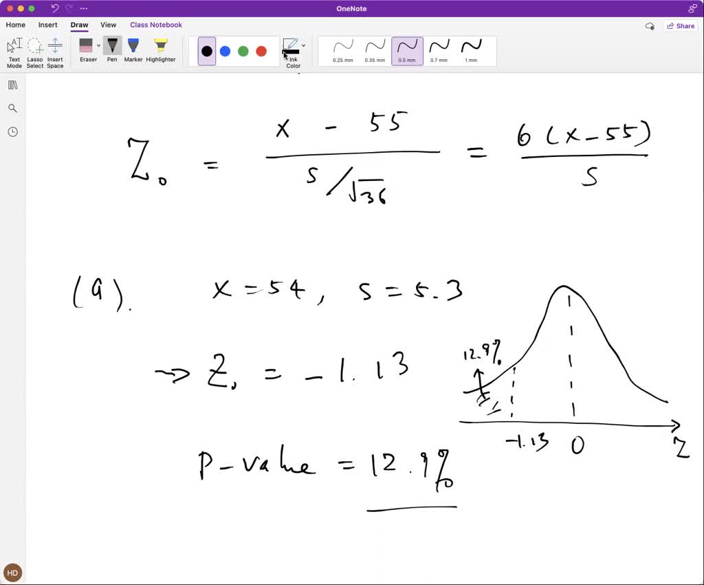 SOLVED: Consider the following hypothesis test. H0: μ ≥ 55 Ha: μ