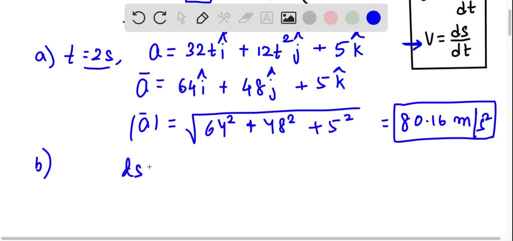 SOLVED: 8. The velocity of a particle is given by a = [6(t-1) i - 12t2 ...