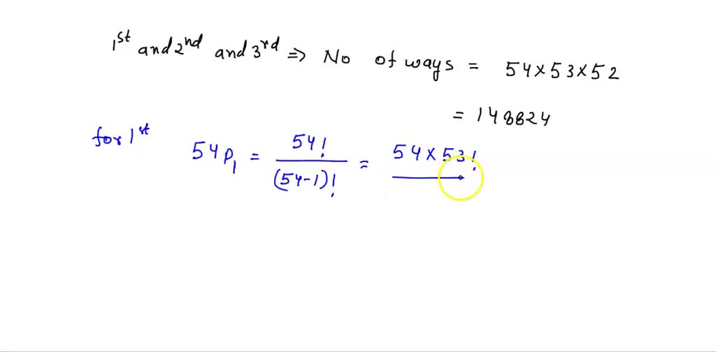 SOLVED: There Are 54 Runners In A Race. How Many Ways Can The Runners ...