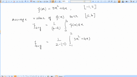 find-the-average-value-fave-of-the-function-f-on-the-given-interval-fx-3x2-4x-1-2-66364