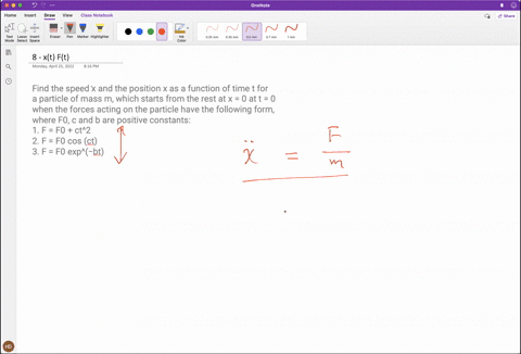 find-the-speed-x-and-the-position-x-as-a-function-of-time-t-for-a-particle-of-mass-m-which-starts-from-the-rest-at-x-0-at-t-0-when-the-forces-acting-on-the-particle-have-the-following-form-w-49096