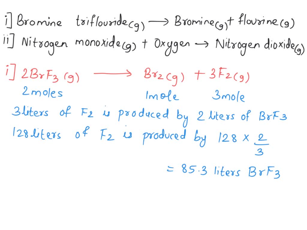 SOLVED What volume of bromine is produced when 94.4 liters of bromine