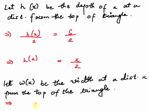 an-equilateral-triangle-shaped-plate-is-vertically-submerged-in-water-with-one-side-parallel-to-the-water-surface-and-is-m-under-the-water-the-length-of-the-side-of-the-plate-is-2-m-set-up-r-72562