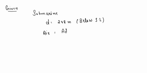 a-submarine-suddenly-breaks-up-at-a-depth-of-248-m-below-sea-level-the-air-in-the-submarine-will-then-be-suddenly-adiabatically-compressed-the-initial-pressure-of-the-air-is-10-atm-and-the-i-47103