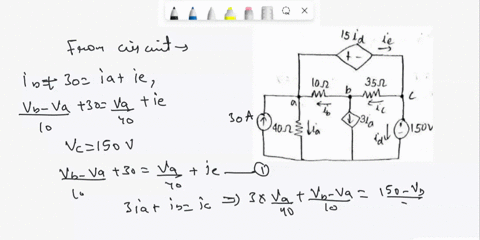453-afind-the-branch-currents-ia-ie-for-the-circuit-shown-in-figp453-b-check-your-answers-by-showing-that-the-total-power-generated-equals-the-total-power-dissipated-figure-p453-15ia-ie-10-w-70963