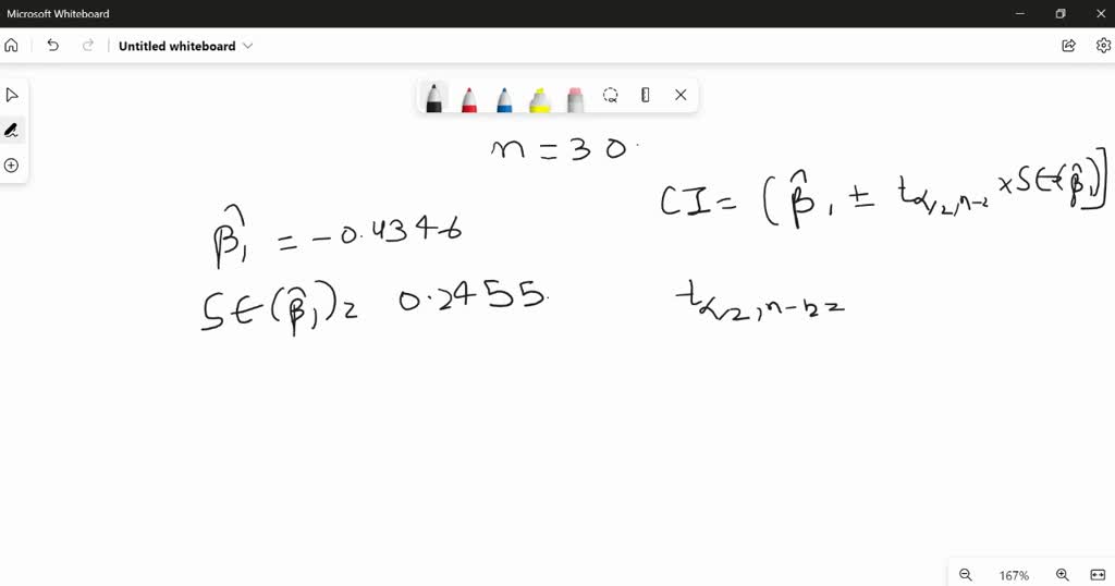 Solved find a 95 confidence interval for the slope of the model below