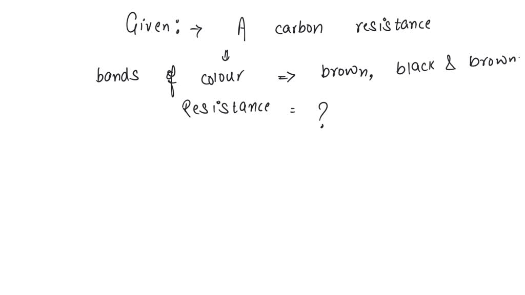 SOLVEDWhat is the resistance of a carbon resistance which has bands of