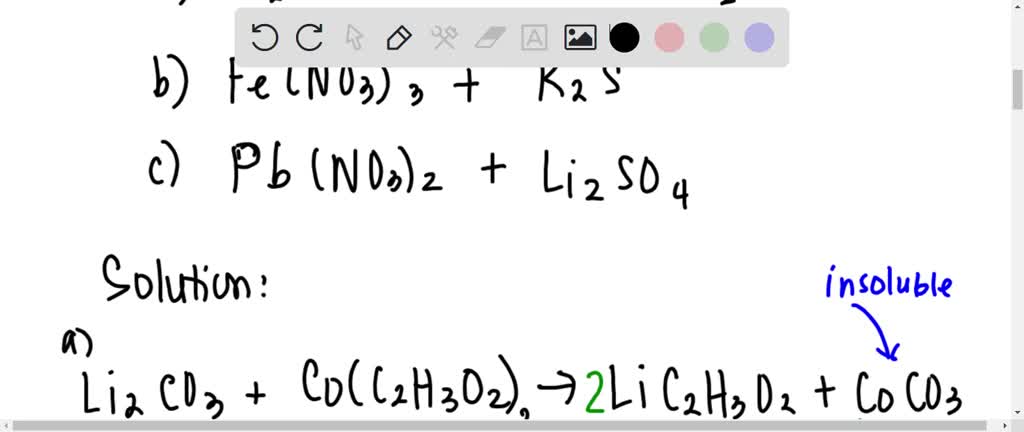 SOLVED: . Write the net ionic equation only for any precipitation ...