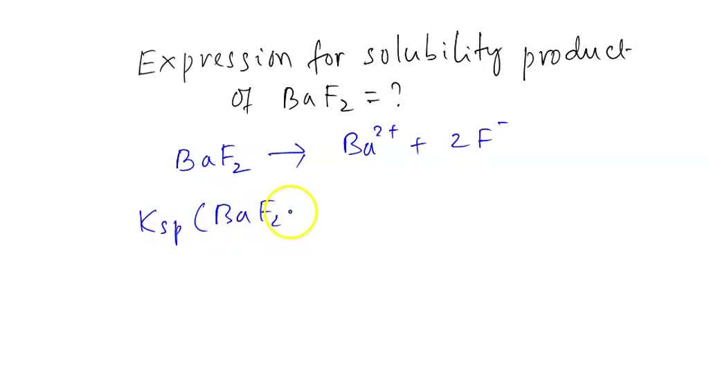 SOLVED Give the expression for the solubility product constant