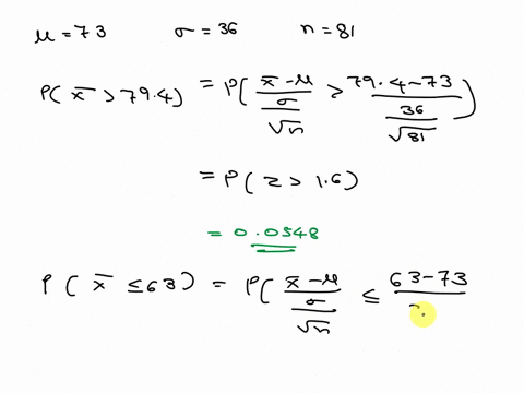 a-simple-random-sample-of-size-n-81-is-obtained-from-population-with-073-and-0-36-a-describe-the-sampling-distribution-of-x-b-what-is-p-x794-c-what-is-p-x63-d-what-is-p-71-x-828-a-choose-the-11822