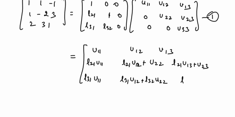 2-solve-the-following-system-of-equations-using-lu-decomposition-5-pts-x1-x2-x3-4-x1-2x2-3x3-6-2x13x2-x3-7-39518