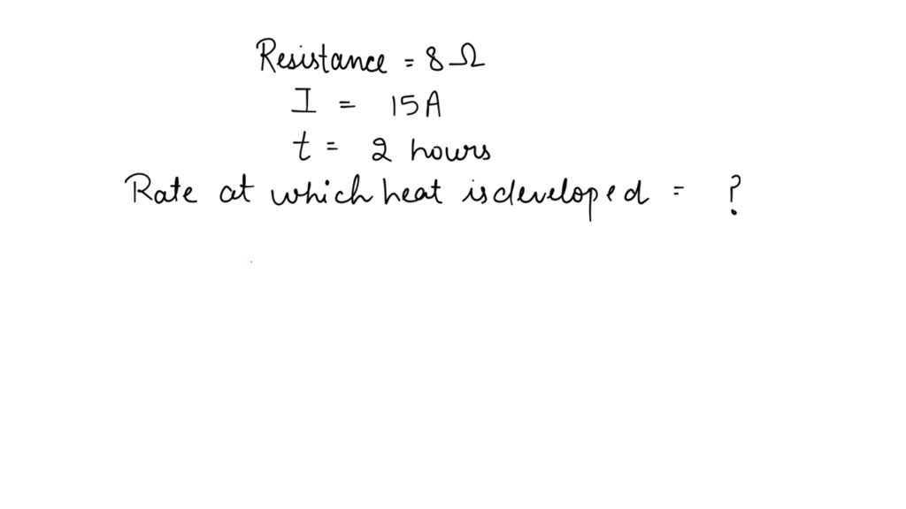 SOLVED An electric heater of resistance 8 ? draws 15 A from the