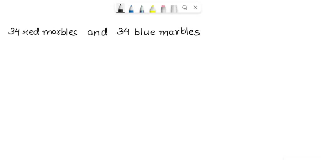 SOLVED A jar contains 34 red marbles numbered from 1 to 34 and 34 blue