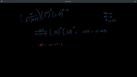 consider-a-binomial-experiment-with-20-trials-and-probability-045-of-success-on-a-single-trial-a-use-the-binomial-distribution-to-find-the-probability-of-exactly-10-successes-b-use-the-normal-distri-2
