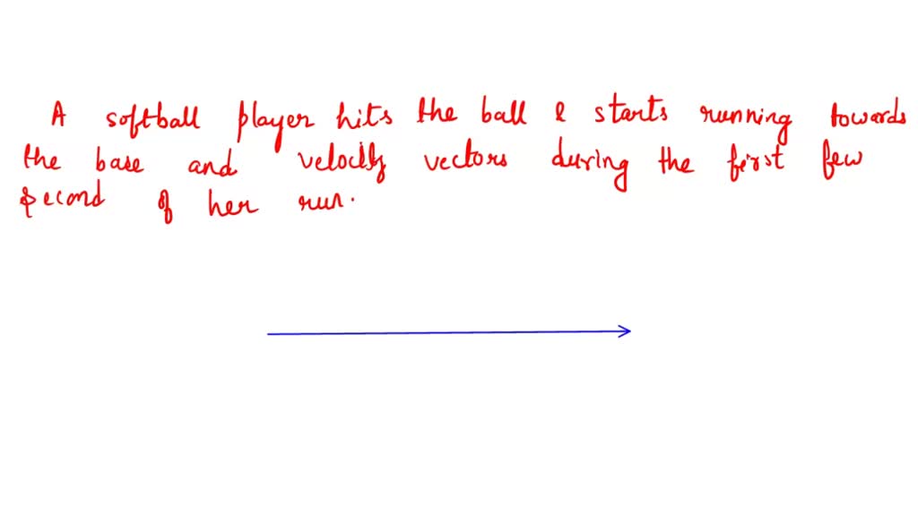 SOLVED A softball player hits the ball and starts running toward first