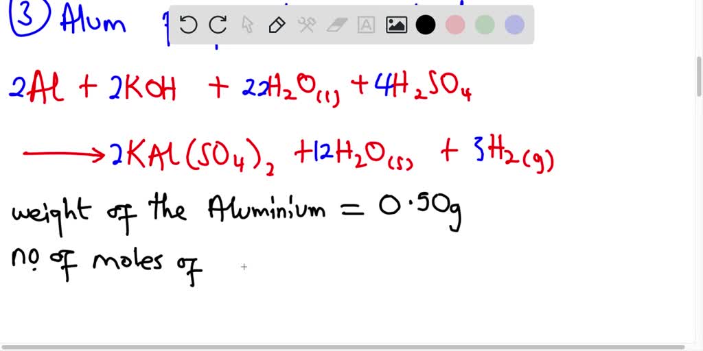 Solved: (mol Calculate The Mass Percentage Of Aluminum In Alum If You 