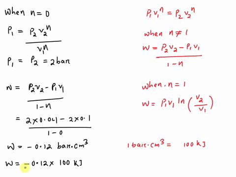 a-gas-in-a-pistoncylinder-assembly-undergoes-a-compression-process-for-which-the-relation-between-pressure-and-volume-is-given-pvnconstant-the-initial-volume-is-01-m-3-the-final-volume-is-00-95775