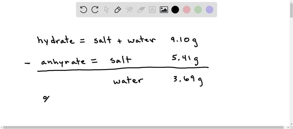 Solved A Hydrated Salt Is A Solid That Includes Water Molecules Within Its Crystal Structure A 3810