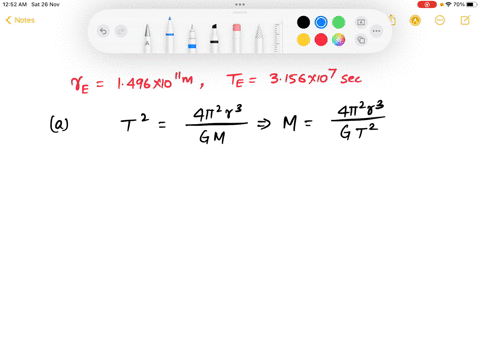 calculate-the-mass-of-the-sun-using-the-fact-that-the-period-of-the-earths-orbit-around-the-sun-is-3156107-s-and-its-distance-from-the-sun-is-14961011-malso-calculate-the-orbital-speed-60865