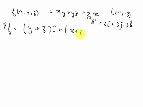 find-the-derivative-of-the-function-at-po-in-the-direction-of-a_-fxyz-xyyz-zx-1-1-3-a-6i-3j-2k-da91-1-3-simplify-your-answer-37413