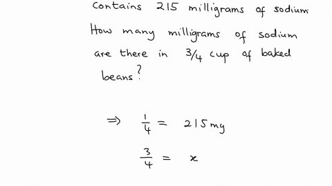 one-fourth-cup-of-baked-beans-contains-215-milligrams-of-sodium-how-many-milligrams-of-sodium-are-there-in-34-cup-of-baked-beans
