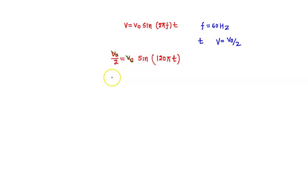 SOLVED: According to Equation 20.7, an ac voltage V is given as a ...