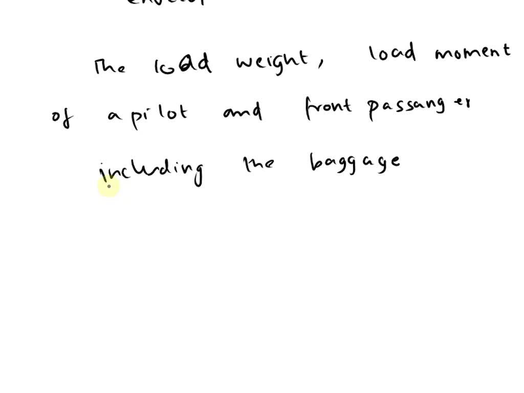 SOLVED What is the maximum amount of baggage that may be loaded aboard the airplane for the CG
