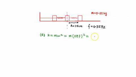10-problem-6-a-mass-m-065-kg-is-at-the-end-of-horizontal-spring-on-frictionless-horizontal-surface-the-mass-is-oscillating-with-an-amplitude-a-15-cm-and-frequency-f-035-hz-20-part-write-an-e-53679