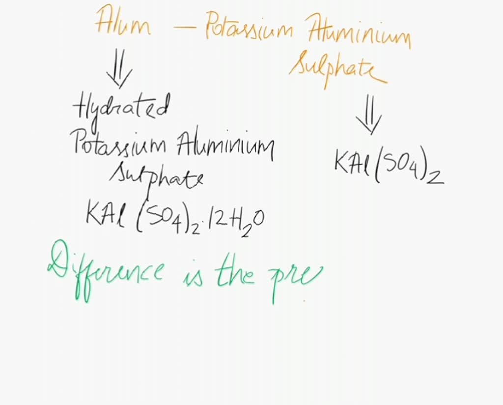 SOLVED A) On a molecular scale, describe how a crystal of alum differs
