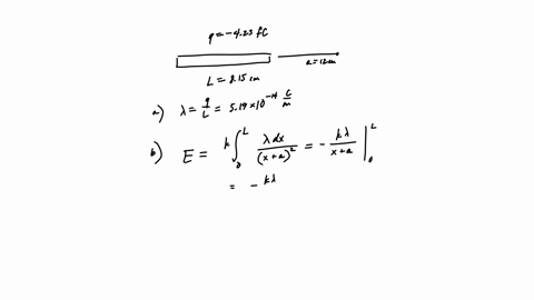 22-31-in-the-figure-below-non-conducting-rod-of-length-l-815-cm-has-a-charge-of-q-423-fc-uniformly-distributed-along-its-length-what-is-the-linear-charge-density-of-the-rod-what-are-the-b-ma-76758
