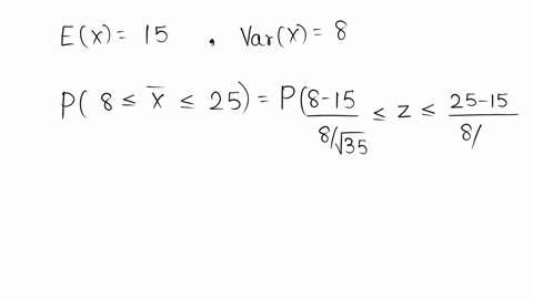 there-are-150-dogs-at-a-dog-show-who-weigh-an-average-of-15-pounds-with-a-standard-deviation-of-8-pounds-if-35-dogs-are-chosen-at-random-what-is-the-probability-they-have-an-average-weight-o-99037