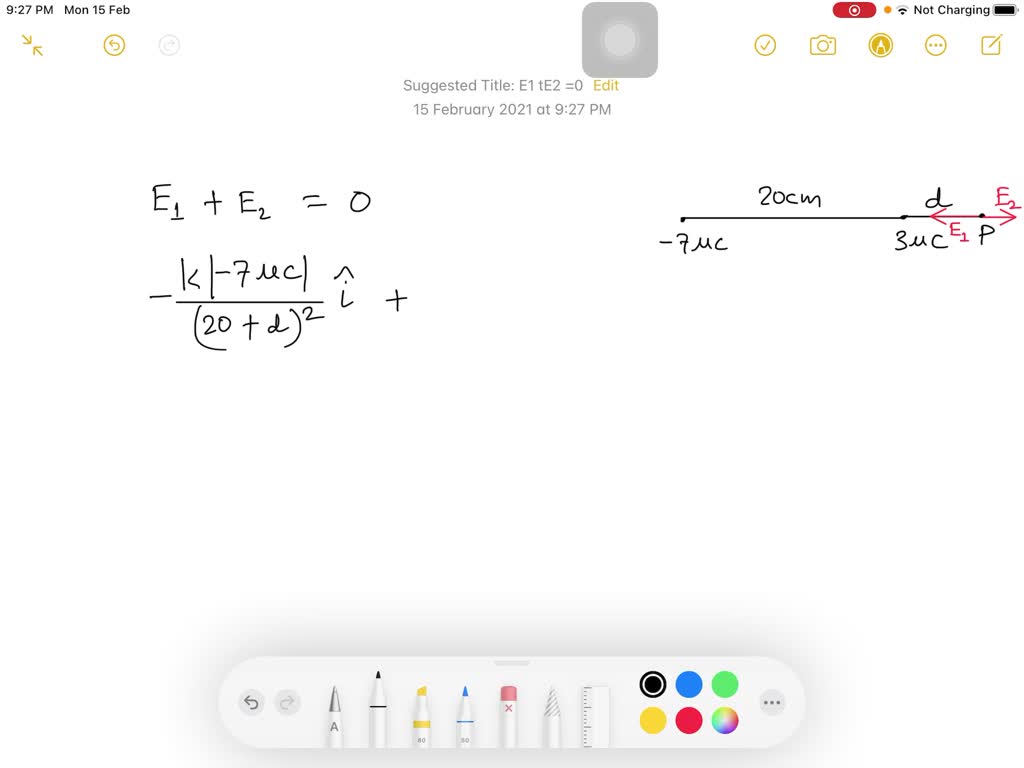 solved-two-point-charges-are-placed-along-a-horizontal-axis-with-the